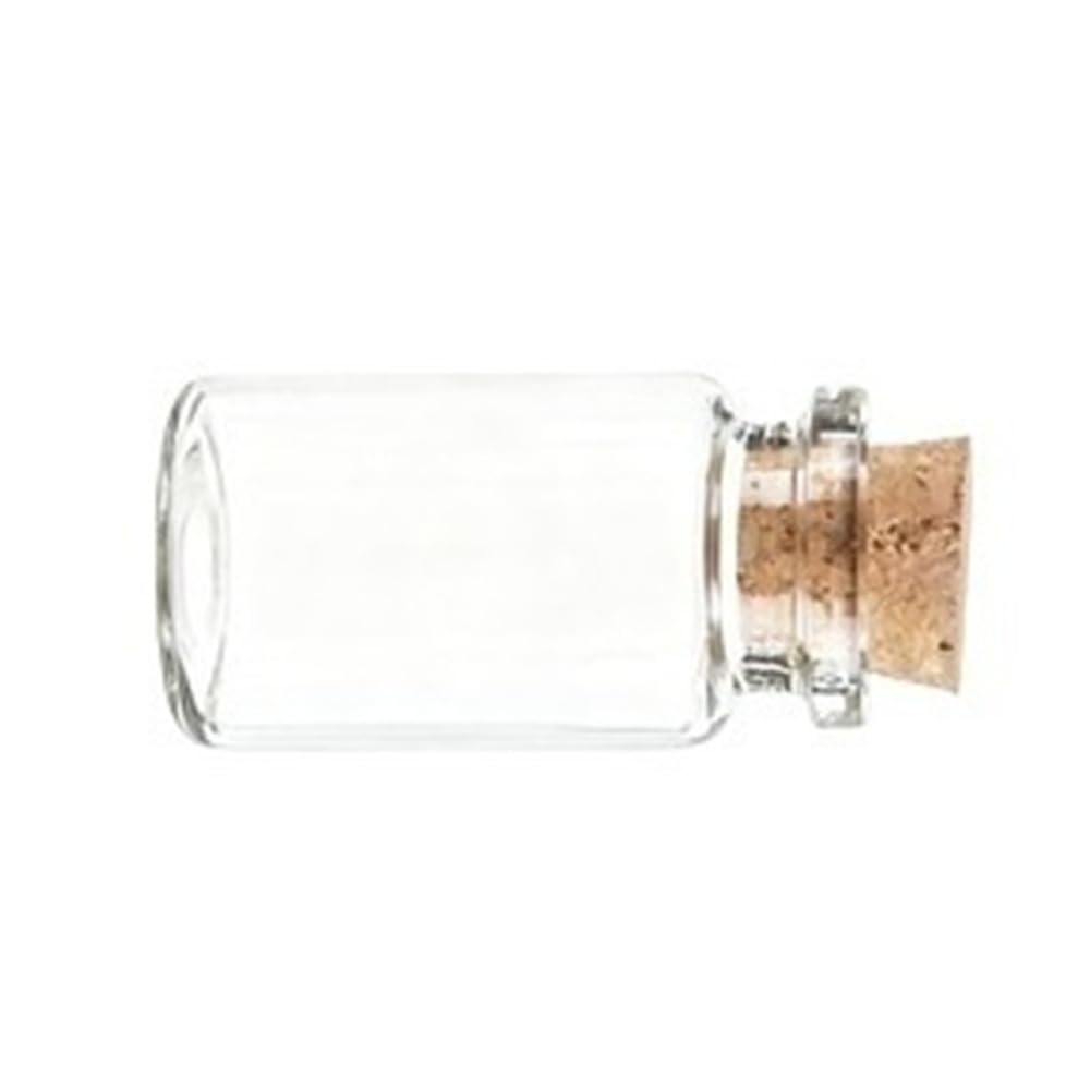 GOCENJIU Small Storage Vial 10pcs Transparent Small Borosilicate Glass Bottles with Cork, Decoration Drift Bottle Mini Empty Jars