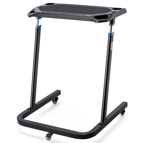 CXWXC Escritorio para Bicicleta de Entrenamiento Interior con Altura Ajustable – Mesa Portátil Antideslizante y Ruedas con Frenos (DNJ002)