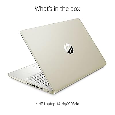 HP 14-Inch HD Display Intel Celeron 4GB RAM 64GB eMMC Win 10 Laptop (Pale Gold)