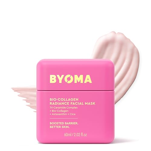 BYOMA Bio-Collagen Radiance Face Mask - Transformative Peel Off Mask For Glass Skin - Instant radiance Visibly Improved Elasticity Firms Reduces Appearance of Wrinkles - Cica & Ceramides