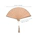 Gatuida Hand Fan Vintage Chinese Japanese Foldable Handheld Fan with Tassels for Women Girls
