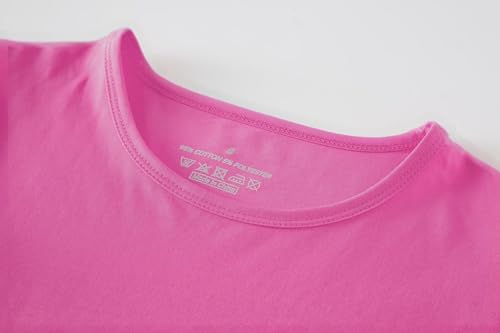 Image of Huata Girls Short Puff Sleeve Tee Basic T-Shirt 2 Packs Crewneck