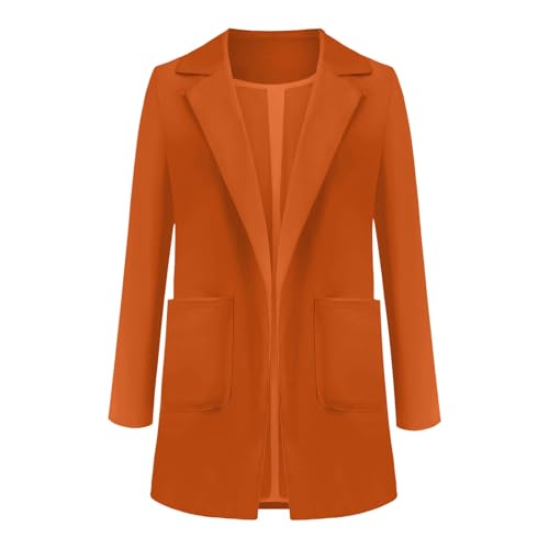 Long Blazers for Women Business Casual Lightweight Suit Long Sleeve Slim Fit Work Office Jacket Open Front Blazer3