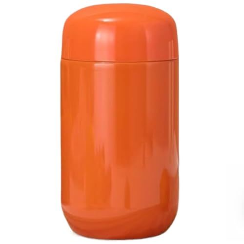 VHJAcuzig 水筒 魔法瓶 ウォーターボトル コーヒーカップ ミニカップボトル 200ml ステンレス 真空断熱 保温保冷 広口デザイン 軽量 携帯用 持ち運び便利 ユニセックス 新居祝いギフト 家庭用 商業用 (オレンジ)