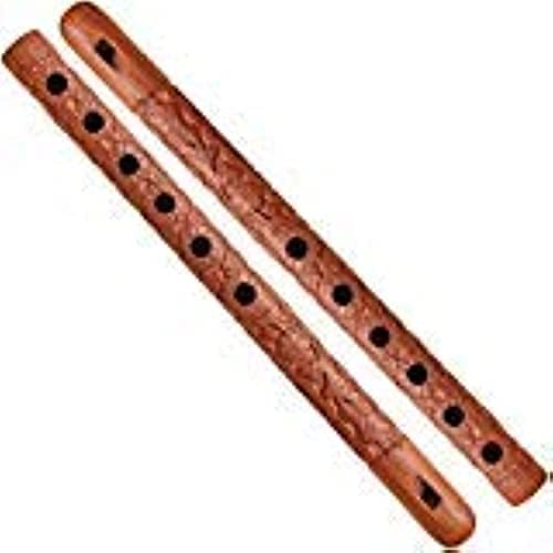 Traditional Bansuri Handcrafted Novelty Decoratives & Collectibles Wooden Flute Great Sound Woodwind Musical Instrument - Gift Flute for Kids (Set of 2)