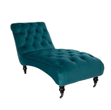 ZARA TRADING COMPANY Single Modern Sofa Bed Lounge Lazy Sofa Bed Chair Fabric Recliner Couch Wooden Legs for Home Living Room Bedroom Rest Room (Teal)