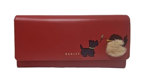 Image of RADLEY Fluffy Bird Large Flapover Matinee in Copper Pink Leather