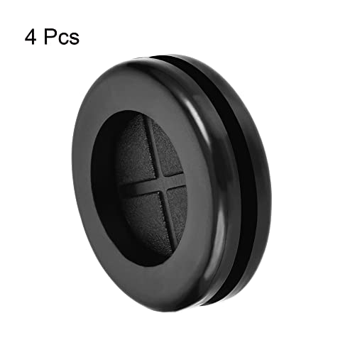 sourcing map 4 Stk. Gummitülle Rund doppelseitige Halterungdurchmesser 25 mm für Drahtschutz