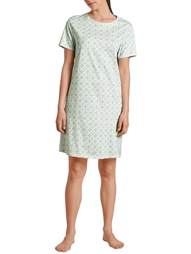 CALIDA Ornament Nights Kurzarm-Nachthemd Damen, Länge 95cm, atmungsaktiv...