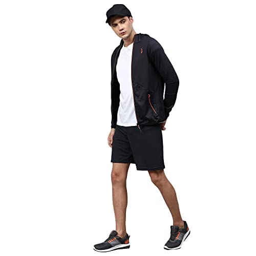 Image of CAHOOT Men Solid Full Sleeve Black Stylish Sports Jacket