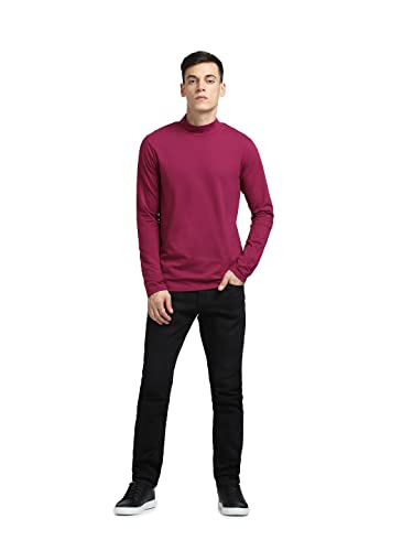 Image of Jack & Jones Men's Cotton Solid Slim Fit Crew Neck T-Shirt