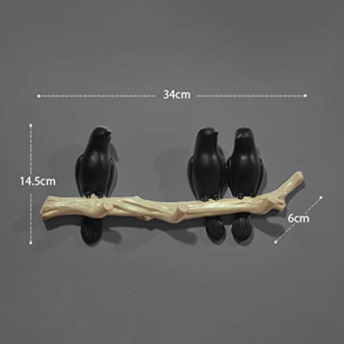 Cintres de mur en bois et porte clé de crochet pour décoration d'entrée