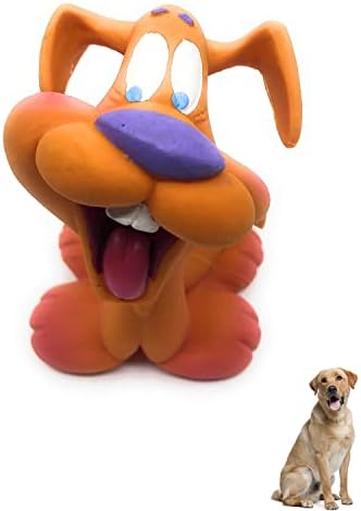 Lanco Latex/Rubber Squeaky Dog Toys for Medium Dogs - Soft - No Stuffing - Comply with Same Safety Standards as Baby Toy - Softer Squeaker Sound