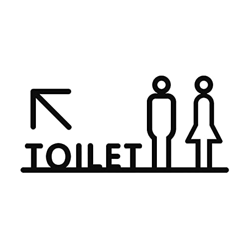 OLSKFUH Toilet Sign Men Women Restroom Bathroom Closet Toilet Toilet Room Sign Acrylic Toilet Sign Self Adhesive,Toilet B