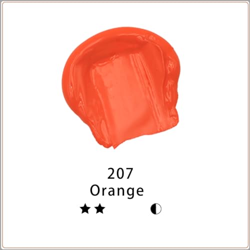 Image of Artecho Orange Acrylic Paint 500ml / 17oz Large Bottle | Semi Glossy Finish, High Pigment Rich Color Craft Paint for Canvas, Rocks, Wood, Fabric, Ceramic, Non-Toxic