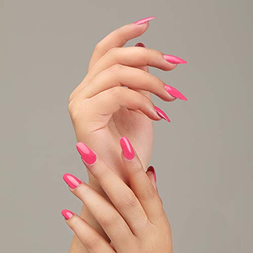 Image of Bubble Gum Pink Professional Nail Polish | Long Lasting, Quick Dry, Chip Resistant, High Shine Nail Paint | Smooth & Easy Application, Vibrant Trendy Shades for Women & Girls Party Daily Use 15ml
