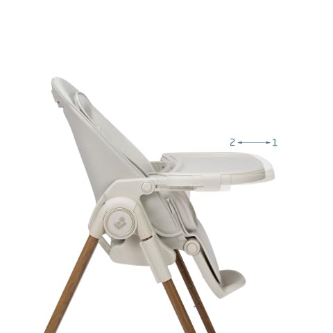 Maxi-Cosi Ava Plus - Trona para bebé, 0-3 años, incrustaciones para recién nacidos, silla alta compacta y plegable, ligera 9,62 kg, 6 ajustes de altura, bandeja extraíble con una sola mano, 2 ruedas
