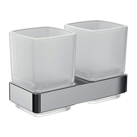Emco Soporte de Cristal Loft 52500100-Soporte Satinado, Cromado, Vaso cepillos de Dientes Cover