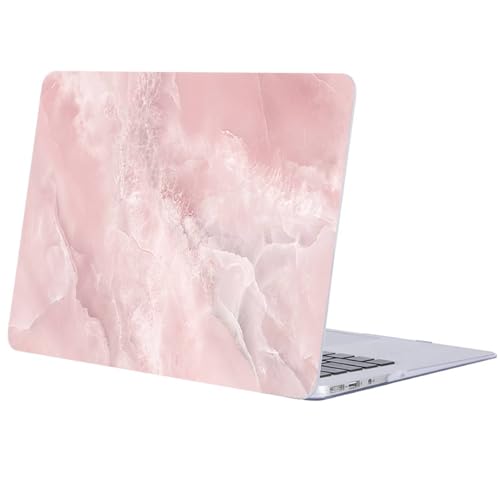 Funda MacBook Pro 13 dura rosa de mármol para modelos A2338 A2289 M1 M2