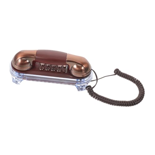 Teléfono fijo con audio nítido y redial TEHAUX en plástico y metal de diseño retro