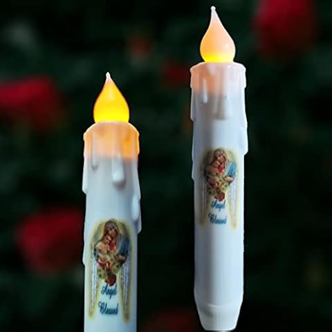 TAIANLE Flameless Taper Candles Set of 2 Cover