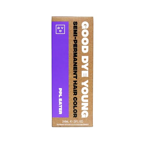 Good Dye Young Semi-Permanent Hair Color, Vegan and Cruelty-Free Purple Hair Dye, Last up to 24 Washes, Non-Damaging Conditioning Hair Color (5FL OZ, PPL Eater)