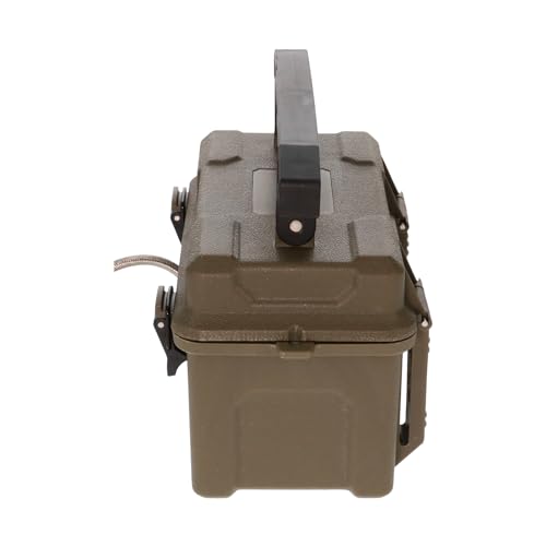 STEALTH CAM 12V Battery Box Kit - Portable Compact Waterproof Sealed Battery Charging Box for Hunting Trail Cameras w/ External Power Jack | AC Charger, 10Ft Steel Cable Included
