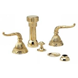 Phylrich K4137 11B - Ribbon Reed Four Hole Bidet set W Vertical Spray
