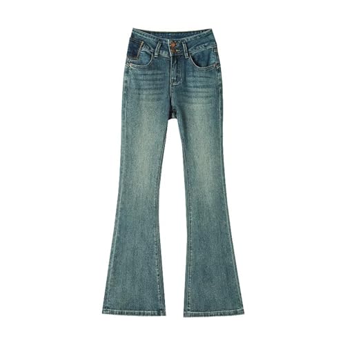 High-Waisted Thin Pants Women Autumn Retro Slim Jeans2