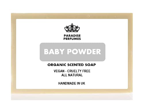 Baby Powder | Luxury Organic Scented Solid Soap | 100g | Cruelty-Free | Alcohol-Free | PPG | Handmade In UK | ECO Friendly