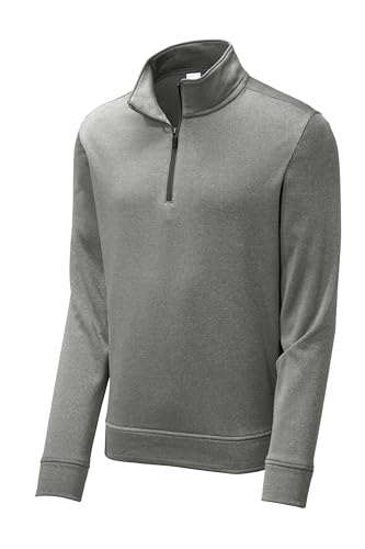 SPORT-TEK Unisex PosiCharge Sport-Wick Heather Fleece Quarter Zip Pullover2