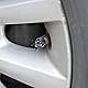 4 Stücke Bling Bling Ventilkappen Handgefertigte Kristall Strass Krone Fahrzeug Autoreifen Kappen Abdeckungen Chrom, Attraktives Staubdichtes Zubehör für Auto (Schwarz) (Black)
