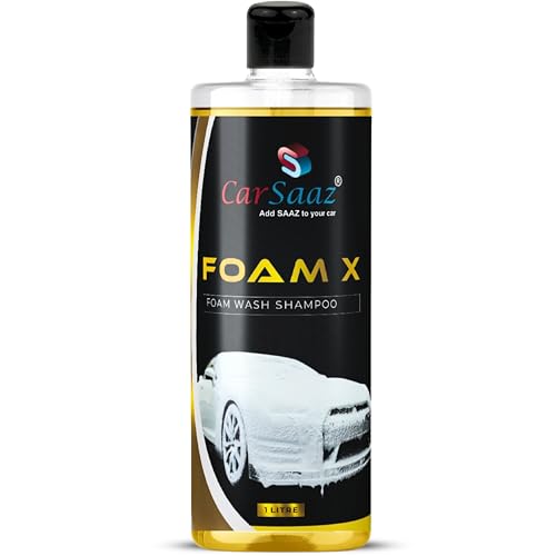 Image of CAR SAAZ Foam X Car & Bike Wash Foam Shampoo (1L) with Washing Sponge | Premium Foam Wash Shampoo | High-Efficiency Foam Wash Shampoo for Ultimate Cleaning | Clean and Protect