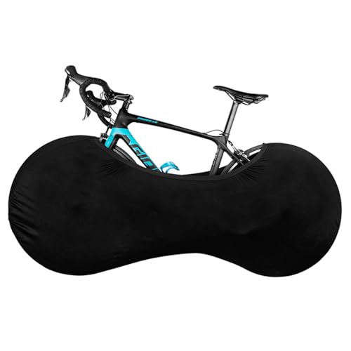 Schwarz Fahrradabdeckung, Waschbar Fahrradschutzhülle, Fahrradplane Fahrradgarage Innenbereich Staubdicht Fahrradschutzhülle, Fahrradhülle für Mountainbikes und Rennräder