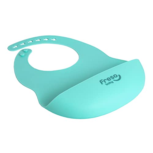 Babador Silicone Freso Baby Alimentação Bebê Introdução Alimentar BLW Impermeável Fecho Ajustável co