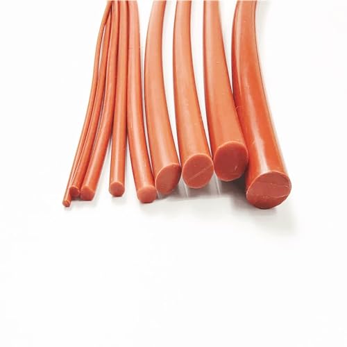 Red Silicone Rubber Rod Round Solid Silicone Cord Bar, for Home Garden Silicone Rubber Gasket Trim Seal Strips O Ring Accessories (Color : 10M, Size : Diameter 9mm)
