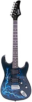 Home Electric Guitar GST-E Double Pickup Bag Strap Paddle Rocker Cable Wrench Tool Black 3-7 Days Delivery