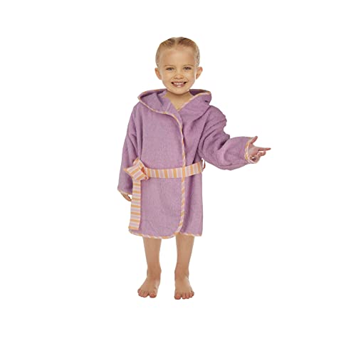 Toddler Hooded Bathrobe 4-6T – Soft Cotton Towel Cover Up, Absorbent Baby Robe for Girls, Long Sleeve Pajamas for Home, Beach & Pool2