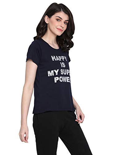 Image of Clovia Women's Cotton Cotton Rich Printed T-Shirt