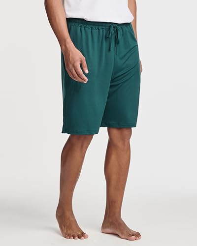 Image of 3 Pack Men's Pajama Shorts Sleep Lounge Casual PJ Comfy Cooling Pockets | Available In Big & Tall, Soft, Stretchy, Breathable, Elastic Waist, Athletic, Gym, Workout, Sweat, Summer, Night, Bottoms