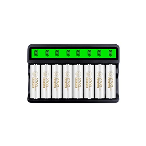 Batería Recargable 5 Micrófono Juguete Juego de Cargador Universal Se Puede Cargar 1.2v Five Seven Nickel Hydrogen 7 (Color : NO.5)