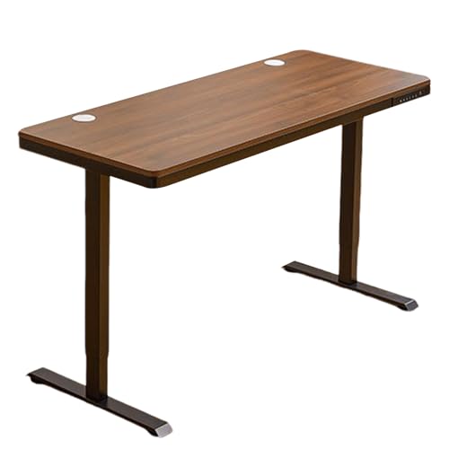 XIGOUZIQU Escritorio de Oficina Mesa Gaming Altura elevable de Madera Escritorio de Ordenador, Oficina, Dormitorio, Habitación, Estudio,Teletrabajo(Brown,80cm(31.49in))