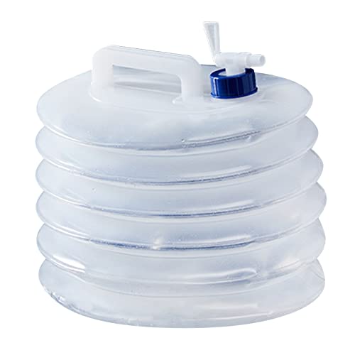 Recipiente de água dobrável portátil de grande capacidade com torneira para transporte de armazename