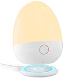 ZUZUKID Touch Egg Night Light for Baby Nursery, Rechargeable Portable Kids Nightlight Lamp with 1-6H Feeding Timer, 3 Color Temperatures Dimmable, Ideal for New Moms of Toddlers