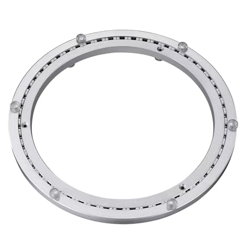 NILZA Lazy Susan Drehlager Drehscheibe Drehbeschlag Runder Tischplatte Kugellager Druckkugellager 20cm 60cm, Rotierende Lager Schwerlast Drehkranz Aus Aluminium, 360° Drehbar (Size : 200mm(8in))