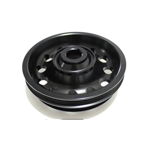 Aluminum Light-Weight Crank Shaft Pulley Compatible With 92-95 Honda Civic With The SOHC D15 Or D16 Engines (D15B7, D15B8, D15Z1 And D16Z6)(Black)