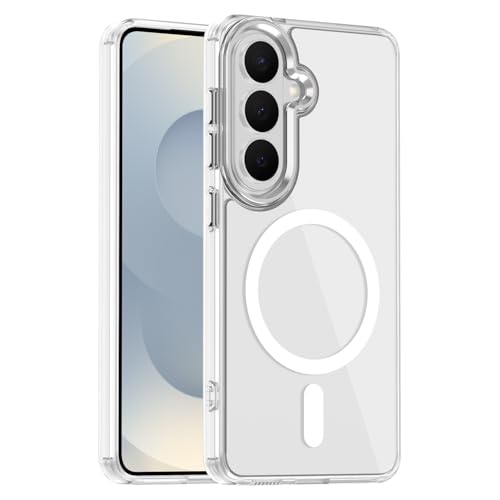 Lunivop for Samsung Galaxy s26 Case Hard [Compatible with Magsafe Wireless Charging] Yellowing Resistant Magnetic Cover Clear para S 26 6.3 '' 5G 2026 Rugged Best Phone Cases Clear
