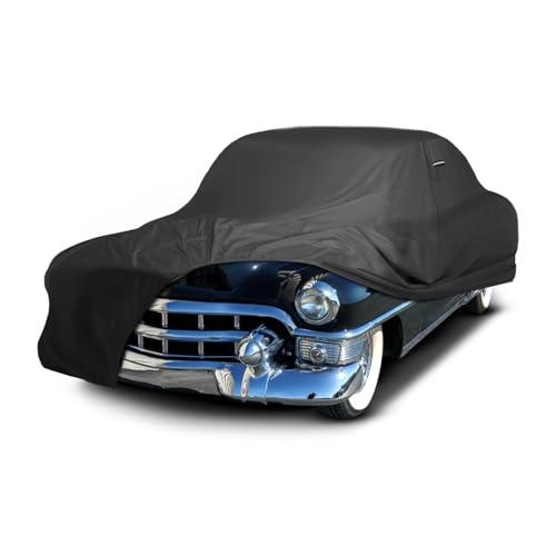Image of iCarCover Premium Custom Car Cover for 1950-1953 Cadillac 60 Special Heavy Duty Waterproof All Weather Rain Snow UV Sun Protector Custom Fit Full Exterior Indoor Outdoor Protection Car Cover (Black)