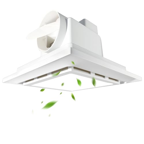 Yue Feng Bathroom Exhaust Fan with Light,1.0 Sones Bathroom Vent Fan with 12W LED Light...
