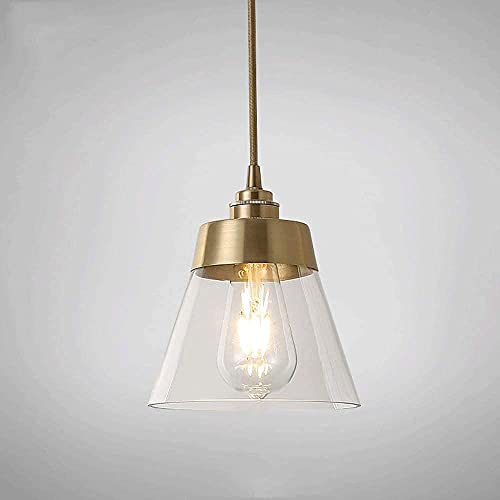 Lámpara colgante E27 de vidrio transparente para iluminar mesas de comedor 3